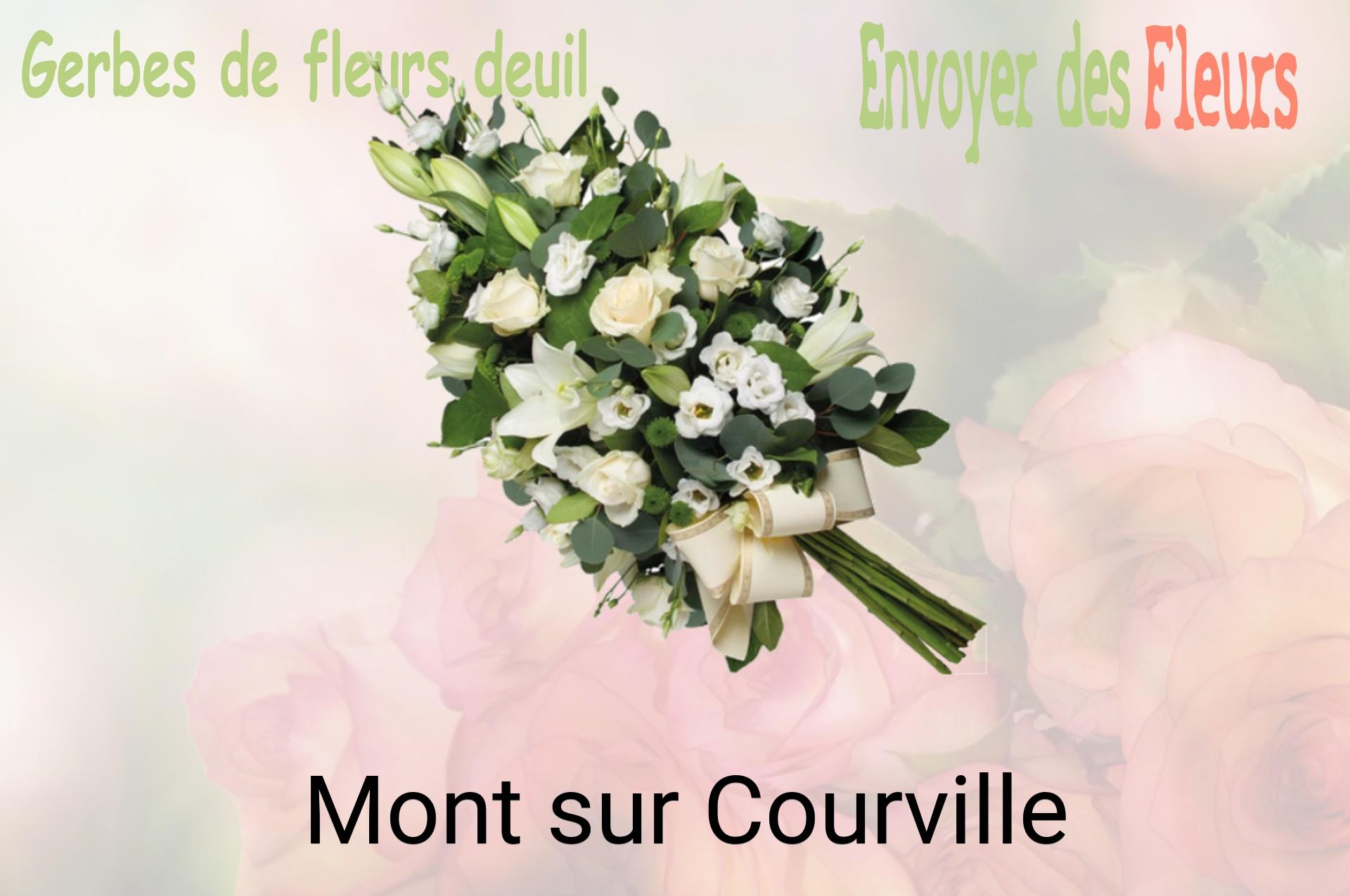Gerbe de fleurs de deuil livrée à Mont-sur-Courville